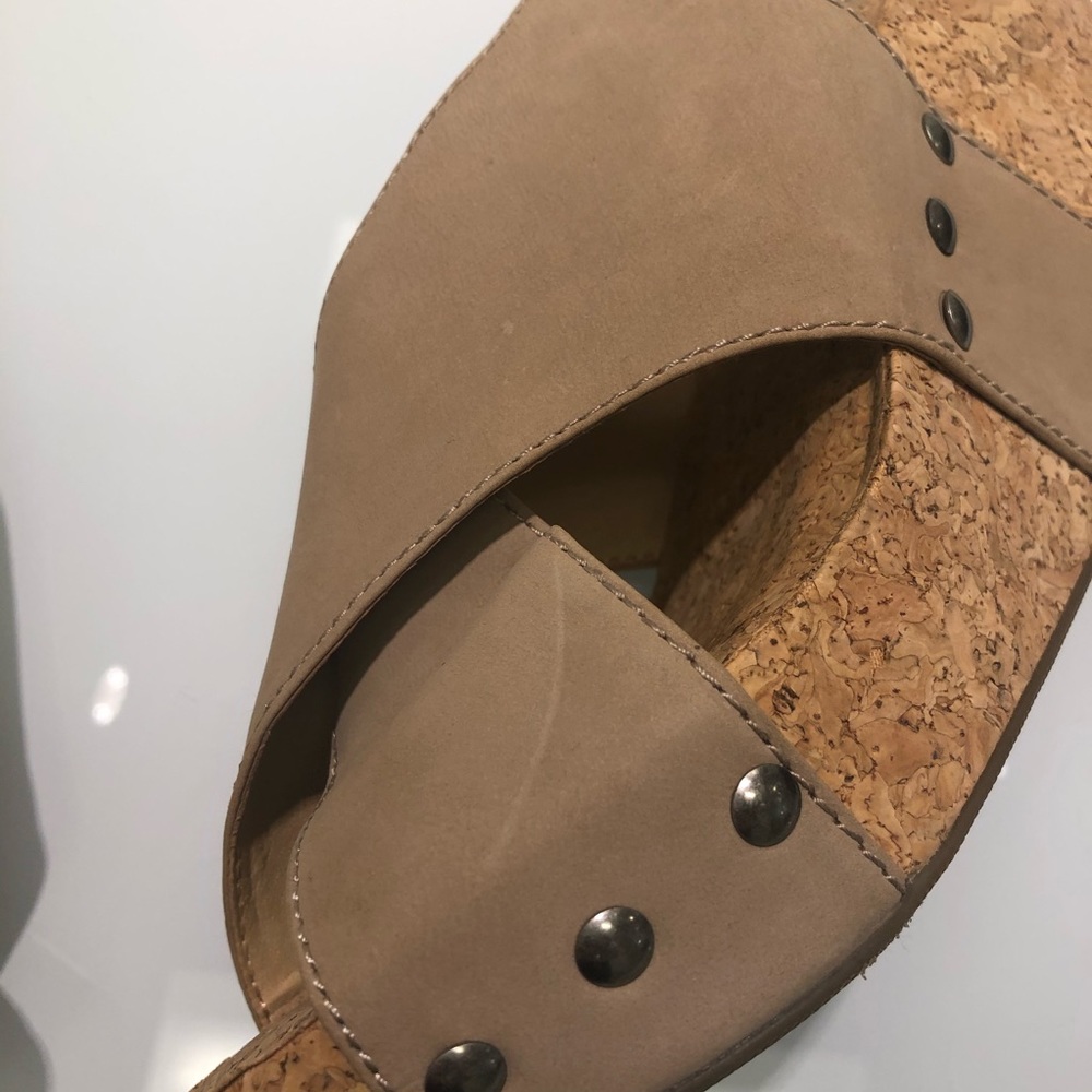 LUCKY BRAND Cork Suede Wedge Sandals - Picture 10 of 14